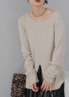 Kastane　センタースリットメランジプルオーバー
