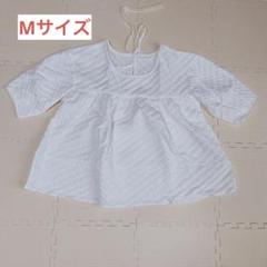 ✨残り１点✨　フリル ブラウス バルーン袖 半袖　レディース　ホワイト　服