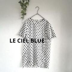 LE CIEL BLUE ルシェルブルー　美品　ドット柄ジョーゼットブラウス