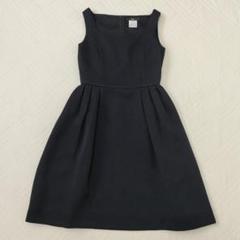 美品✨ルネ　ギャザーフレアワンピース　濃紺　34　スクエアネック