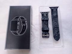 新品 アップルウォッチ Apple watch ラバーベルト 迷彩 ブラック 黒