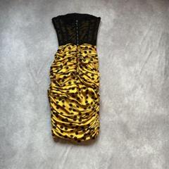 D&G DOLCE&GABBANA ポルカドットドレス イエロー シルク 36