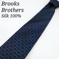 【美品　シルク100%】ブルックスブラザーズ　ネクタイ　ドット　チェック　USA