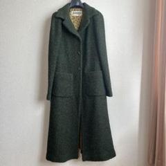 新品試着のみ美品　ホコモモラ　コート　ジャケット　42 L マルチカラー　緑 セール】 キラリンピーチ Aラインカラーコート （ステンカラー