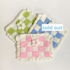 マルチポーチ　ハンドメイド　編み物