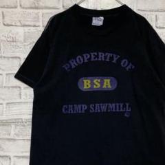 USA製90sヴィンテージTシャツ！シングルステッチ　ブラック半袖古着M714