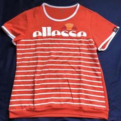 ellesse オレンジ ストライプ Tシャツ　レディース　テニスウェア