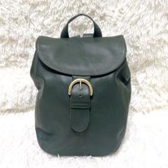 希少 美品　OLD COACH オールドコーチ リュック グリーン USA製 オールドコーチ ☆ USA製 グローブレザー ターンロック リュック
