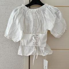 GYDA ジェイダ ギャザー オフショル コルセット ブラウス トップス 半袖