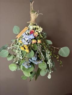 ドライフラワー スワッグ 紫陽花
