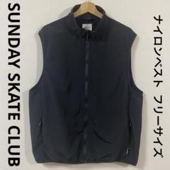 WE GO　SUNDAY SKATE CLUB　ナイロンベスト　フリーサイズ