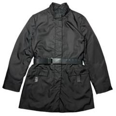 PRADA プラダ ナイロン ハーフコート ブラック ベルト付き 42 PRADA プラダ ナイロン ハーフコート ブラック ベルト付き 42