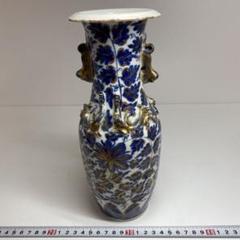 中国清時代　宣徳年製　青花花瓶　高さ約25.8㎝トヒオ　東さ7-0601☆2F 中国清時代 宣徳年製 青花花瓶 高さ約25.8㎝トヒオ 東さ7-0601