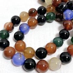 es197/SALE！天然石◇ミックスアゲート約11〜12mm2連