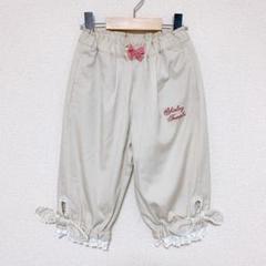 シャーリーテンプル 裾リボンハーフパンツ 140 アイボリー