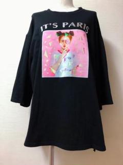 レディース ビッグシルエットTシャツ 黒