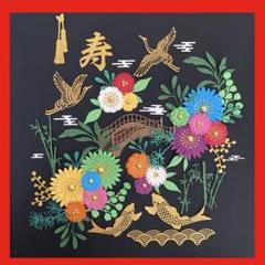 お祝い飾りに‼︎ ペーパークラフト☻豪華『寿』カラフルお花お祝いセット