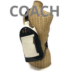 コーチCOACHマンハッタンスリングパックレザー ショルダーバッグメンズ【中古】