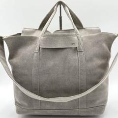 【美品】zattu トートバッグ KINAX 2way フラップ ロゴ グレー 超極美品】ザッツ トートバッグ ショルダー KINAX 2way ロゴ グレー