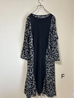 大人可愛い！花柄ロングワンピース　体型カバー◎フリーサイズ　春夏コーデに◎