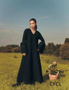 CFCL pottery kaftan バイカラーワンピース　カフタンドレス CFCL pottery kaftan バイカラーワンピースカフタンドレス