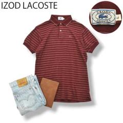 【美品】 70s80s ラコステ IZOD LACOSTE ポロシャツ ボルドー