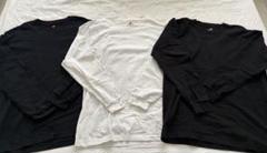 Hanes ビーフィーT BEEFY-T 長袖 3枚セット ブラック ホワイト