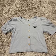 キッズ　女の子Jenni Love 水色 トップス　ハートボタン150cm