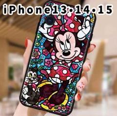 iPhone 13 14 15 スマホ　ケース　ミニー　ディズニー　カバー