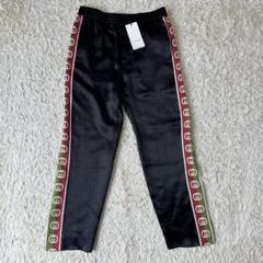 未使用 GUCCI サイドライン GG シェリーライ トラックパンツ48 黒