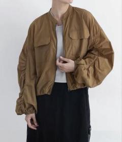 新品　ヤマダヤ　スコットクラブ購入☆CLOVEギャザースリーブブルゾン　キャメルのサムネイル