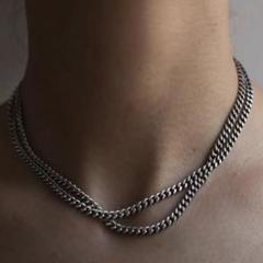 えいじゅ　ジョンローレンスサリバン　チェーン　ロングネックレス80cm ジョンローレンスサリバンSilver Chain Long Necklace - メルカリ