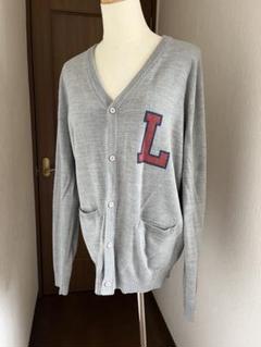 RCWBグレー Lロゴ カーディガン