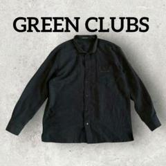 GREEN CLUBS メンズ長袖シャツ 襟付きシャツ カジュアル (5) 濃紺