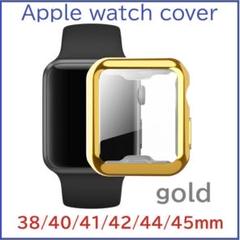Apple Watch 画面保護ケース アップルウオッチカバー gold