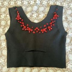 新品 simone rocha ビーズ刺繍 ニット ブラトップ ノースリーブ