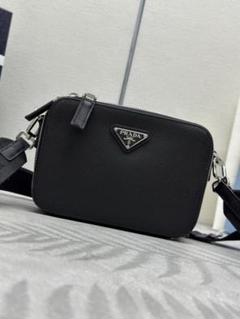 PRADA ブラック ナイロンショルダーバッグ