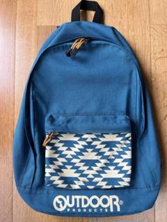 OUTDOOR PRODUCTS リュック 青 幾何学模様　ターコイズブルー