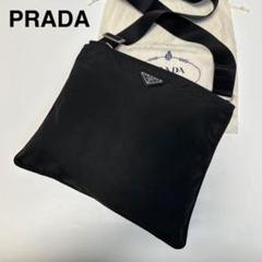 n04【極美品】プラダ 三角ロゴ ナイロン ブラック ショルダーバッグサコッシュ