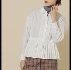【極美品】Ray BEAMS プリーツ キリカエ ピンタックシャツ トップス