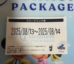 ディズニー　バケパ　フリードリンク券　8/5-8/6　1枚 2025年2月ディズニーランド】バケパフリードリンク対象店舗と