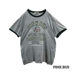 PINK BUSピンクバスリンガーTシャツ ヴィンテージバスプリントロゴ古着