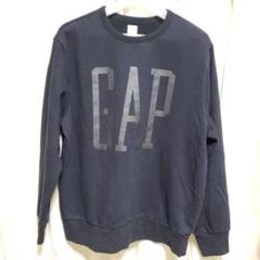 【美品】GAP ギャップ 裏起毛 ロゴクルー スウェット 黒 XL ユニセックス