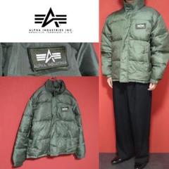 ALPHA INDUSTRIES ロゴデザイン オーバーサイズ ダウンジャケット