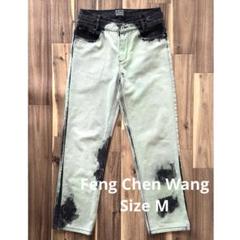 Feng Chen Wang ブリーチ加工 ダブルウエスト デニムパンツのサムネイル