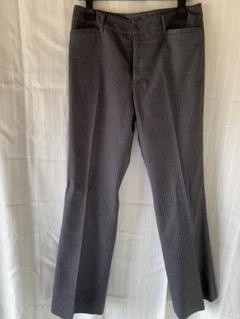 グレー ストライプ フレア　スラックス　M オフィス 美品