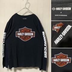 大人気❗️ハーレーダビッドソン エンブレムプリント ロンT 黒S