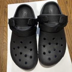 Crocs ブラック クロッグサンダル 厚底　クロックス