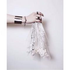 Soierie メタルバングル マットシルバー
