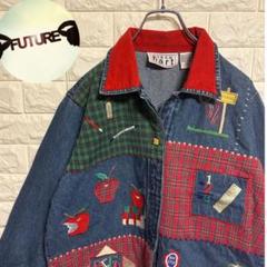 【ケレンハート】 デニムジャケット リンゴ刺繍 ワッペン